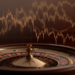 Stocks Falling with a Roulette wheel in the foreground.